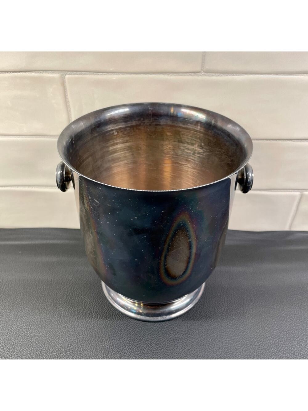 William Adams Italy Silverplate Champagne Bucket Vintage Wine Cooler Ice Bucket